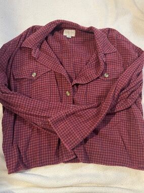 American Eagle Cropped Flannel